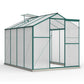 Serre de jardin polycarbonate 4,8 m² avec cadre aluminium – vue principale