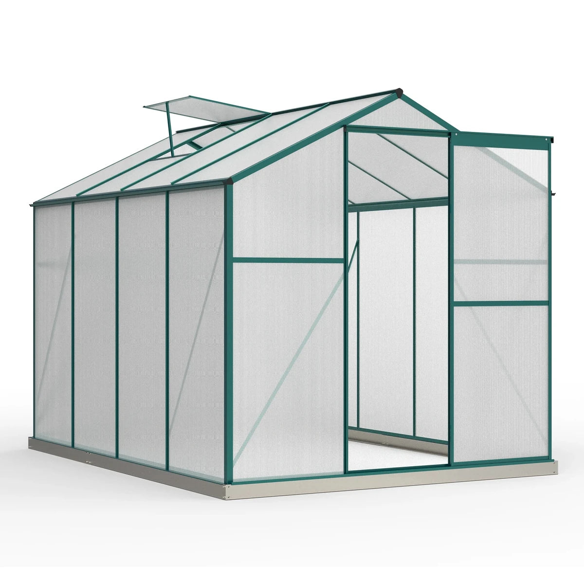Serre de jardin polycarbonate 4,8 m² avec cadre aluminium – vue principale