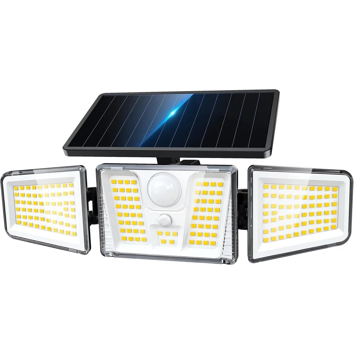 Projecteur solaire extérieur 210 LED avec détecteur de mouvement – vue principale 1 projecteur