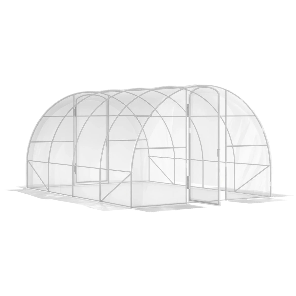 Serre tunnel de jardin 12 m² 4 × 3 × 2 m avec bâche PE – armature de la serre