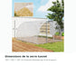 Serre tunnel de jardin 12 m² 4 × 3 × 2 m avec bâche PE – dimensions en cm