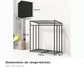 Abri à bûches extérieur 140 × 70 × 154 cm avec housse – dimensions en cm