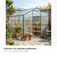 Serre de jardin polycarbonate 4,8 m² avec cadre aluminium – fleurs fruits et légumes