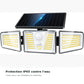 Projecteur solaire extérieur 210 LED avec détecteur de mouvement – protection IP65