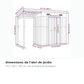 Abri de jardin métal 277 × 107 × 181 cm avec auvent – dimensions en cm