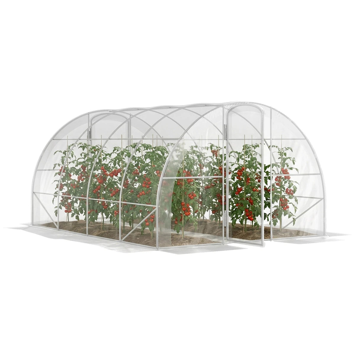 Serre tunnel de jardin 12 m² 4 × 3 × 2 m avec bâche PE – serre et cultures