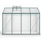 Serre de jardin polycarbonate 4,8 m² avec cadre aluminium – vue arrière