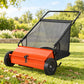 Balayeuse à gazon manuelle 66 cm – modèle orange avec bac collecteur 198 L
