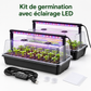 Kit de germination avec éclairage LED - vue principale