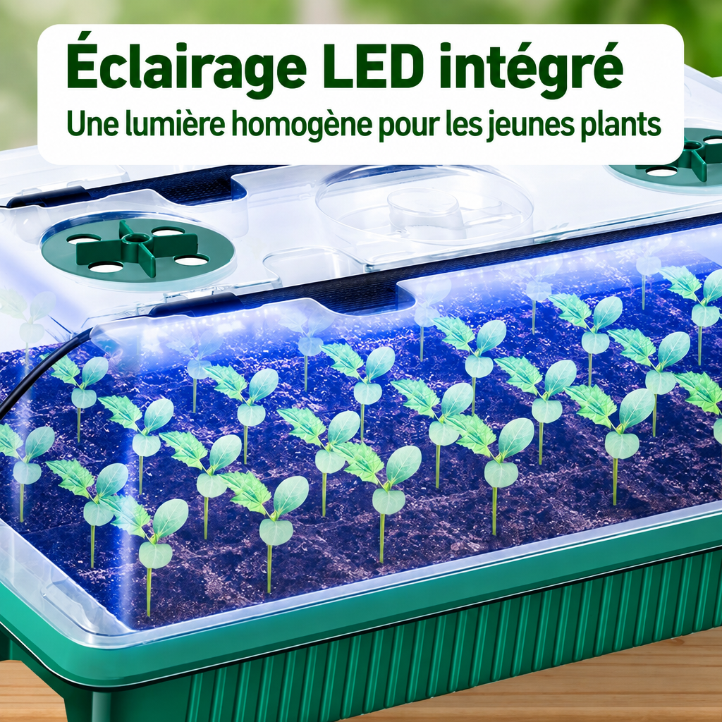 Éclairage LED pour jeunes plants et semis