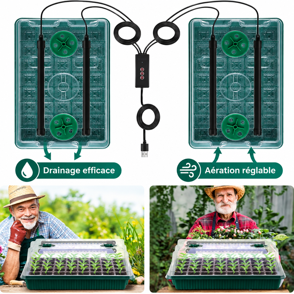 Drainage et aération du plateau de germination