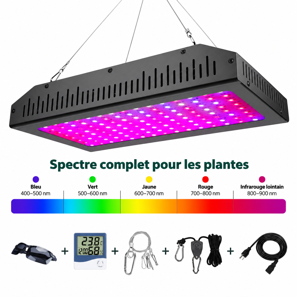Spectre lumineux complet pour la culture des plantes