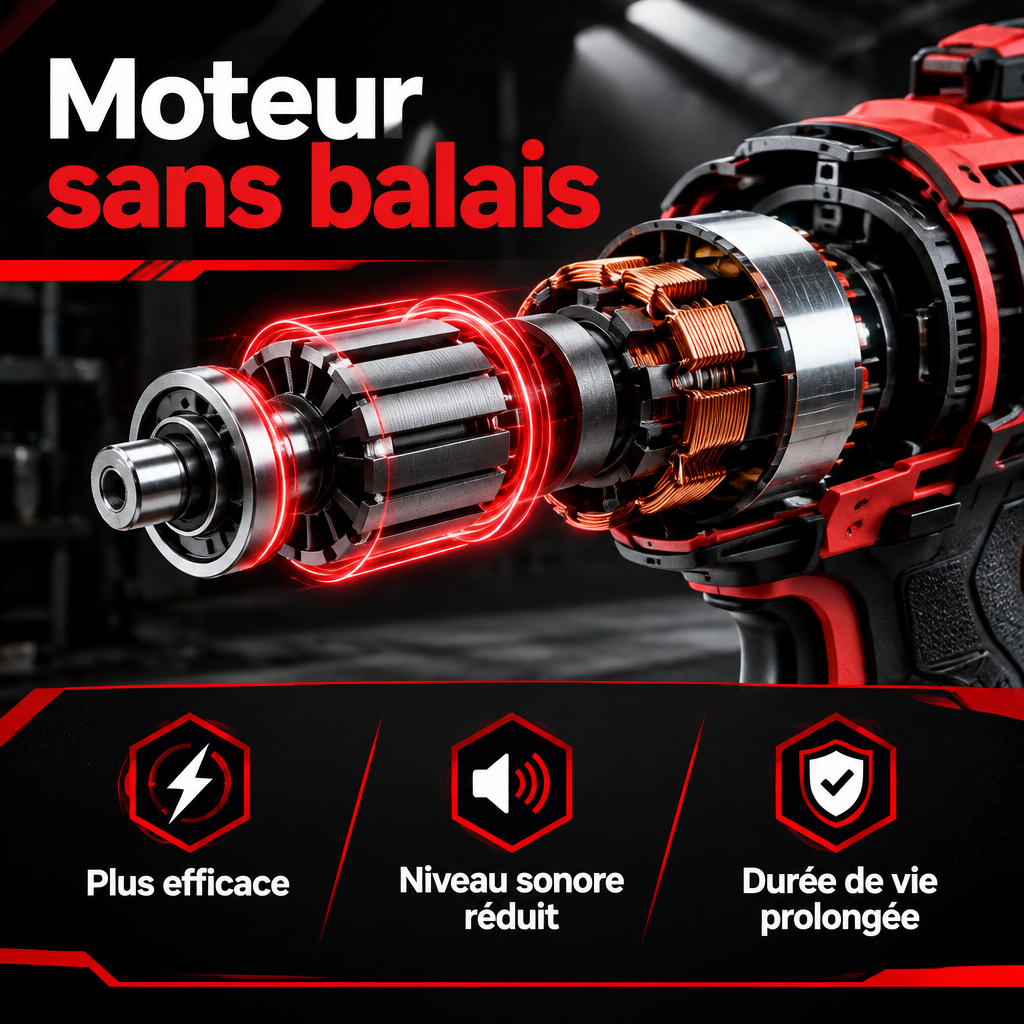 Moteur sans balais de la motobineuse électrique