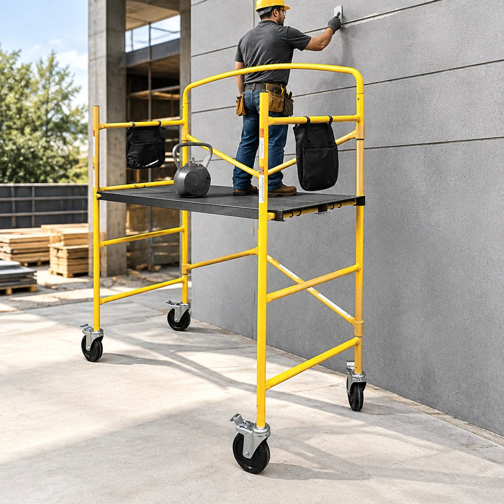 Plateforme de travail pliante en acier avec charge maximale 225 kg – vue complémentaire