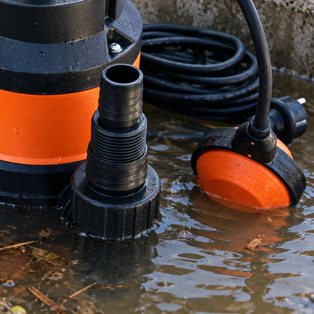 Pompe submersible pour eaux chargées 400 W avec flotteur – vue complémentaire
