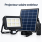 Projecteur solaire extérieur avec grand panneau - vue principale