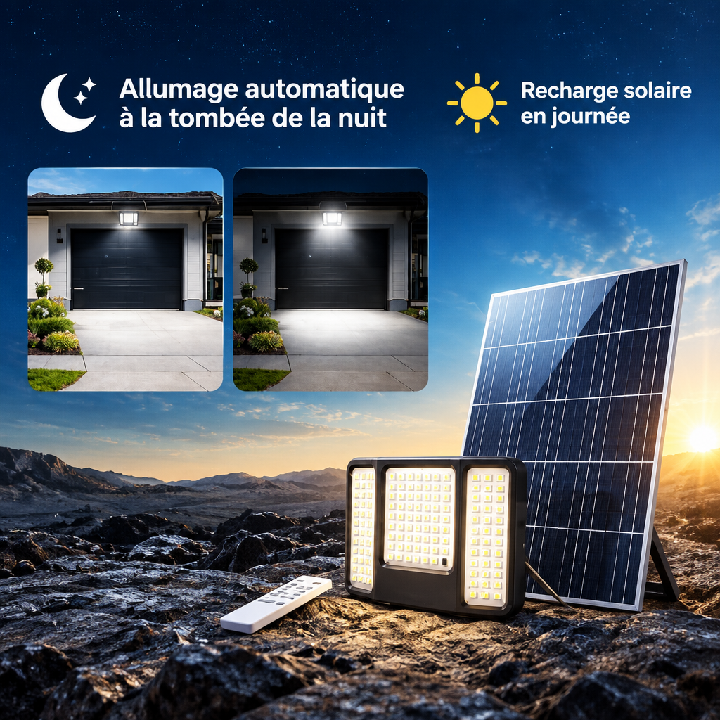 Allumage automatique du projecteur solaire
