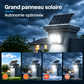 Grand panneau solaire et autonomie du projecteur