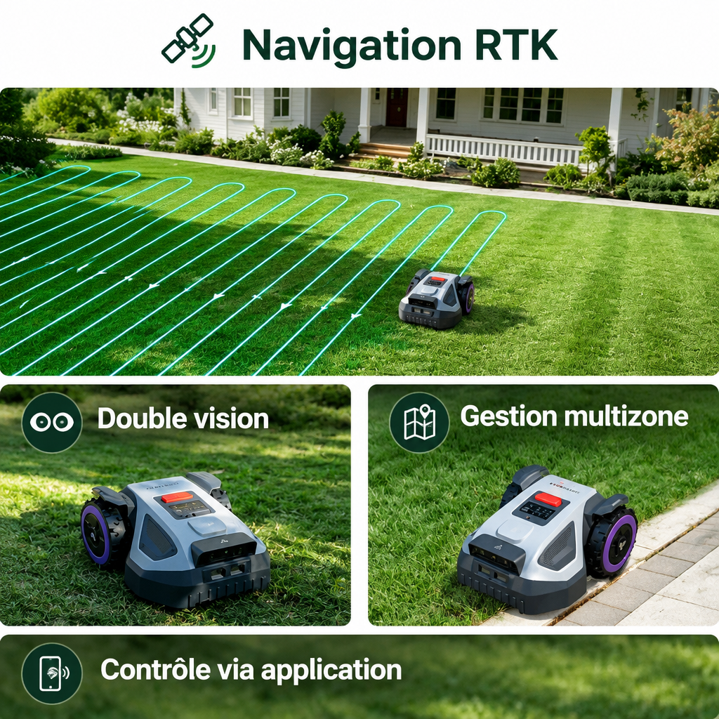 Fonctions intelligentes du robot tondeuse