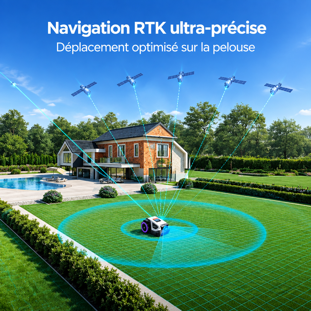 Navigation RTK du robot tondeuse