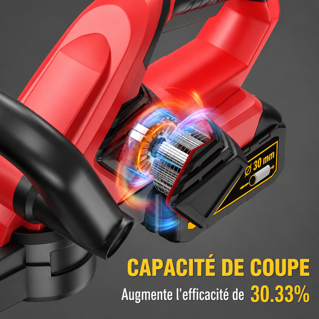 Capacité de coupe du taille-haie
