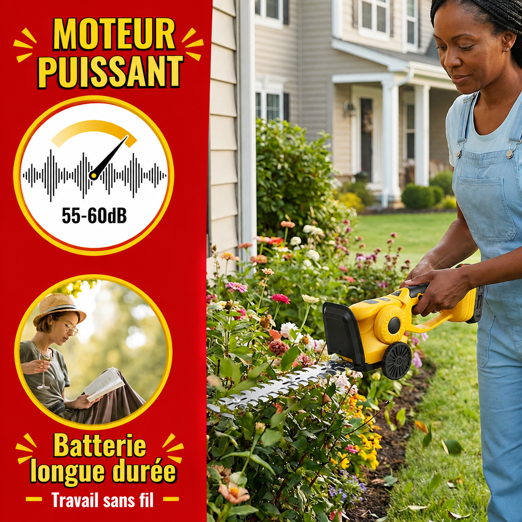 Moteur et batterie du taille-haie sans fil