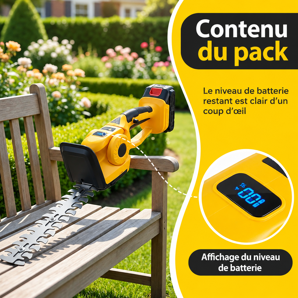 Contenu du pack du taille-haie sans fil