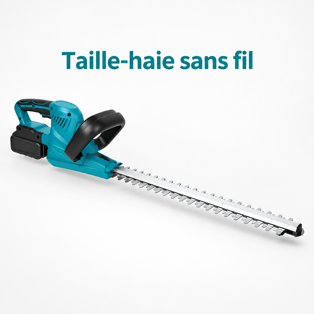 Taille-haie sans fil bleu-vert - vue principale