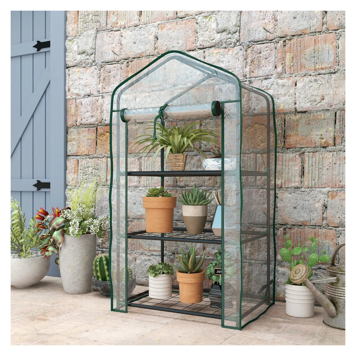 3-tier mini greenhouse with shelves – secondary product view
