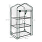 3-tier mini greenhouse with shelves – 59 × 39 × 127 cm dimensions