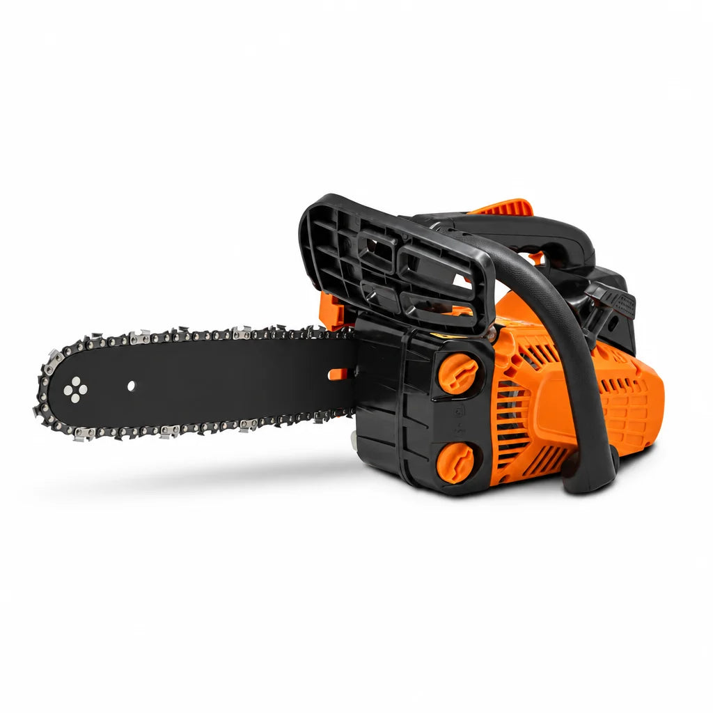 Tronçonneuse d’élagage thermique 25,4 cm³ avec guide 30 cm – présentation complémentaire