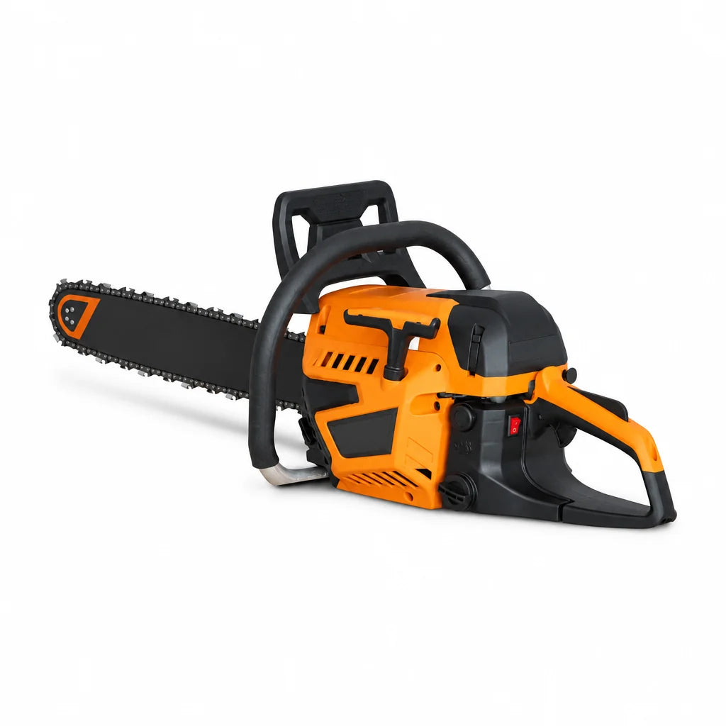 Tronçonneuse thermique 65 cm³ avec guide 50 cm – présentation complémentaire
