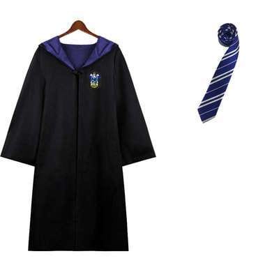Kids’ Enchanted Wizard Cloak for Pointed Hood & Striped Scarf Set