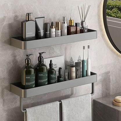 Shelf with Wall Rack for Bathroom with and Towel Rail in Modern Design