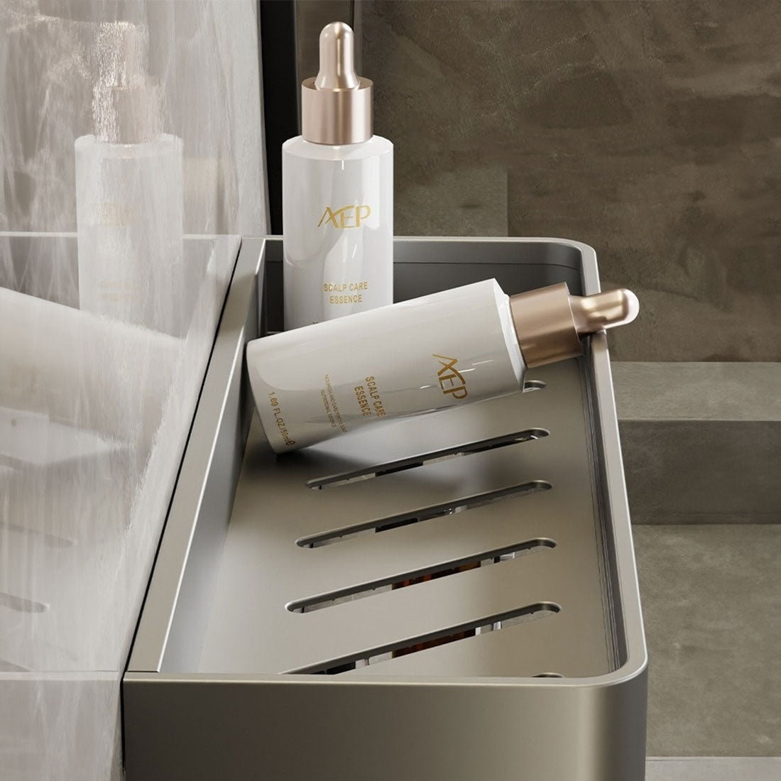Shelf with Wall Rack for Bathroom with and Towel Rail in Modern Design