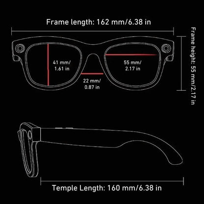 Visionx Smartglasses with Smart Glasses with Camera and Audio in Stylish Design