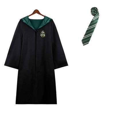 Kids’ Enchanted Wizard Cloak for Pointed Hood & Striped Scarf Set