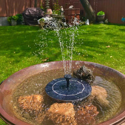 Solar Pond Fountain with Floating Design and Multiple Spray Patterns