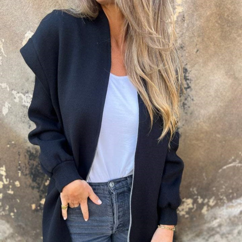 Spring Jacket for Women with Zip Closure and Casual Fit