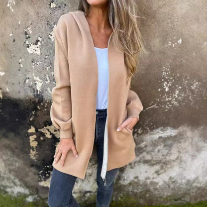 Spring Jacket for Women with Zip Closure and Casual Fit