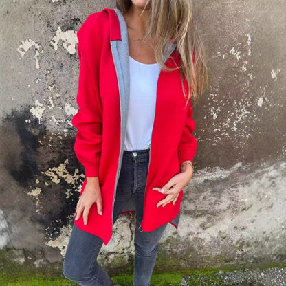 Spring Jacket for Women with Zip Closure and Casual Fit