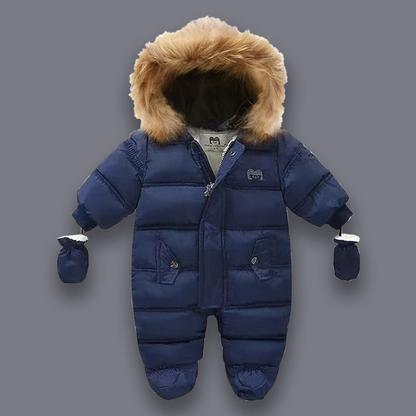 Ultimate Warm Baby Winter Suit for Snow Overall with Fur Hood