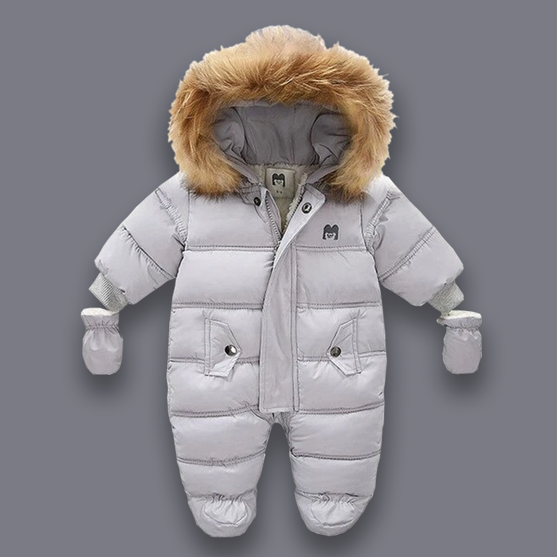 Ultimate Warm Baby Winter Suit for Snow Overall with Fur Hood