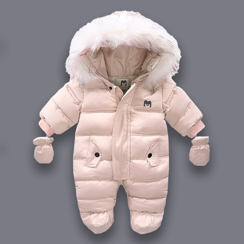 Ultimate Warm Baby Winter Suit for Snow Overall with Fur Hood