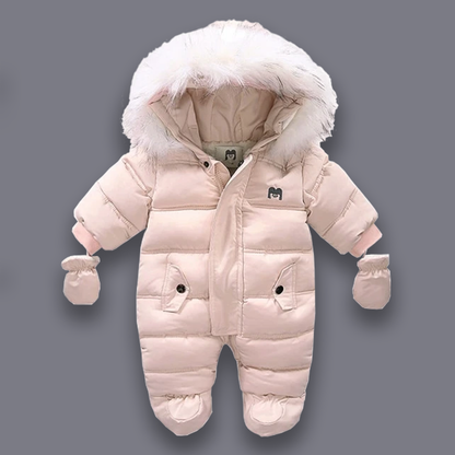Ultimate Warm Baby Winter Suit for Snow Overall with Fur Hood