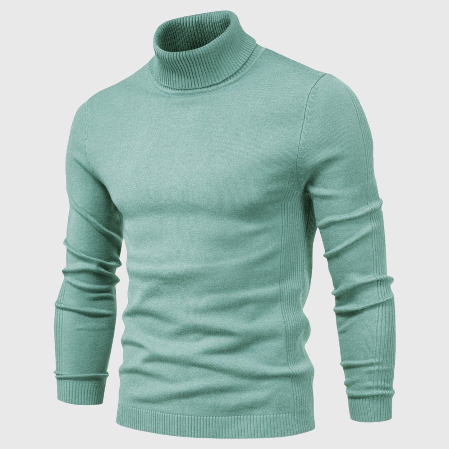 Classic Roll Neck Jumper for Men with Comfortable Fit and Timeless Style