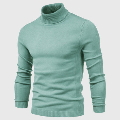 Classic Roll Neck Jumper for Men with Comfortable Fit and Timeless Style