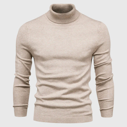 Classic Roll Neck Jumper for Men with Comfortable Fit and Timeless Style