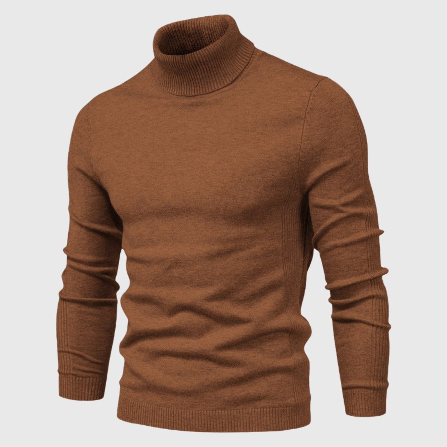 Classic Roll Neck Jumper for Men with Comfortable Fit and Timeless Style