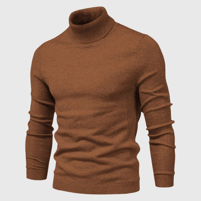 Classic Roll Neck Jumper for Men with Comfortable Fit and Timeless Style